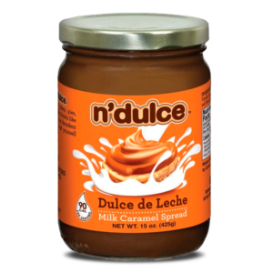 Jar of n'dulce Dulce de Leche milk caramel spread, net weight 15 oz